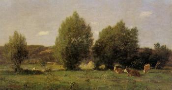 尤金 佈丹 Landscape near Honfleur 尤金 佈丹 Landscape near Honfleur